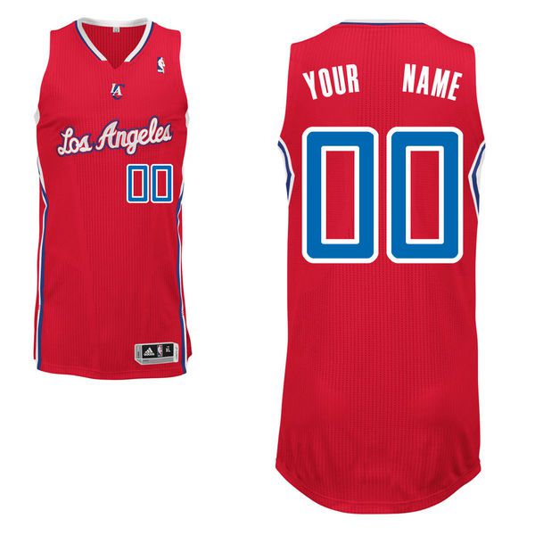 Men Los Angeles Clippers Red Custom Authentic NBA Jersey->customized nba jersey->Custom Jersey